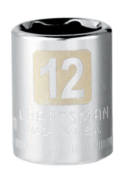 CM SOCKET 1/4DR 12MM 6PT