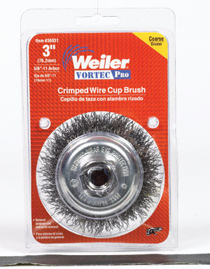 WIRE CUP BRUSH 3"COARSE