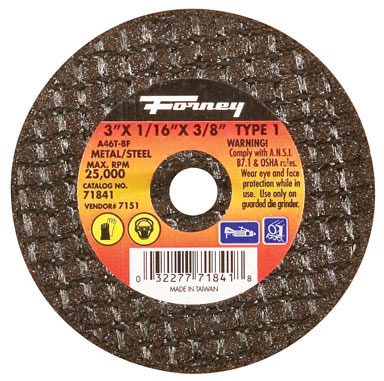 CUT-OFF WHEEL 3X1/16X3/8