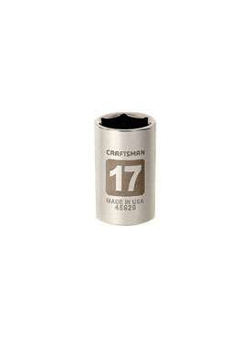 CM SCKT 1/2DR 17MM 6PT