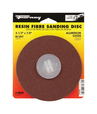 SAND DISC 4.5" 80GRIT3PK