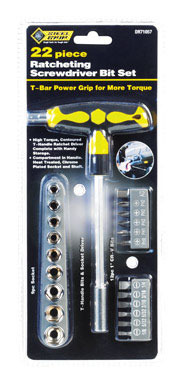 SCREWDRIVER BIT SET 22PC