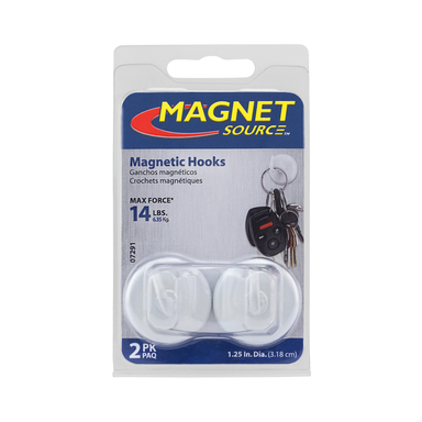 Magnet Hooks Wht1.25"d