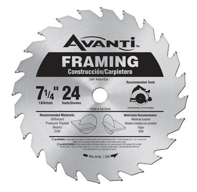 BLADE FRAMING 7-1/4 24T