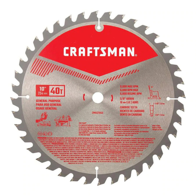 Cm Circ Saw Blade 10"40t