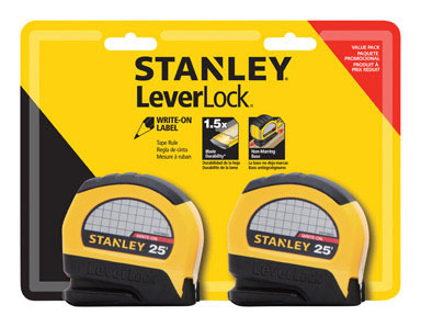 LEVERLOCK TAPE MEAS 2PK