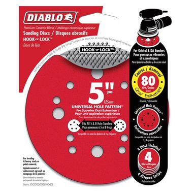 SAND DISC 5" 80G 4PK