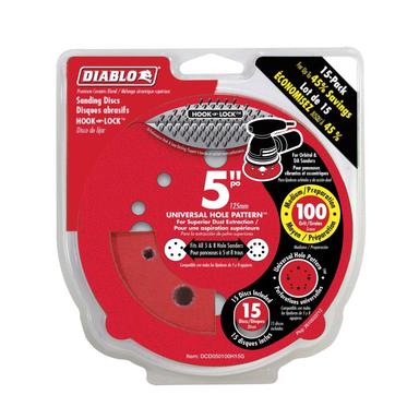 SAND DISC 5" 100G 15PK