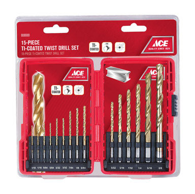DRILL BIT TITANIUM 15PC