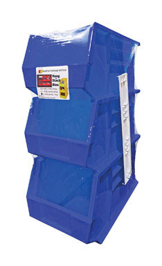 HANG STACK BINS BLUE 3PK