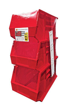 HANG STACK BINS RED 3PK