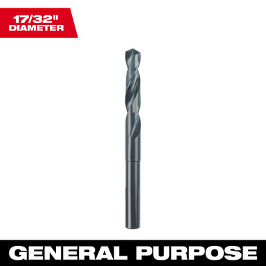 Drill Bit Blk Ox 17/32"