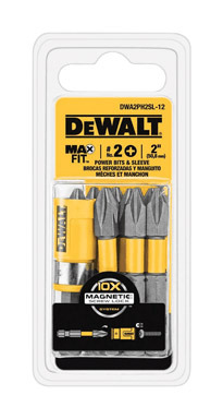 Dw Ph #2 Bit+slv 2" 12pc