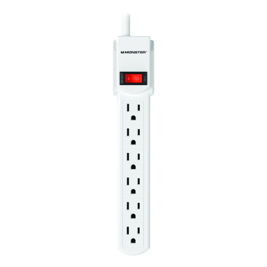 Pwr Strip 6 Outlet Wht