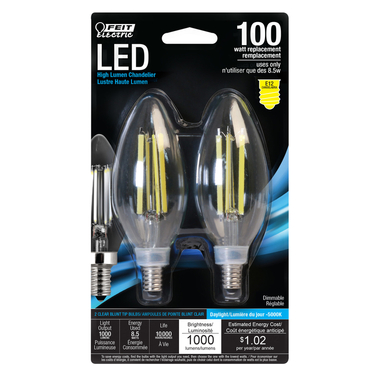 Led Blnt E12 100w Dl 2pk