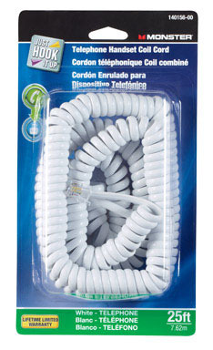 CORD HANDSET 25' WHITE