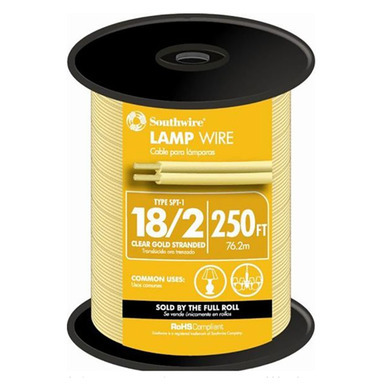 WIRE LAMP 18/2 SPT-1GOLD