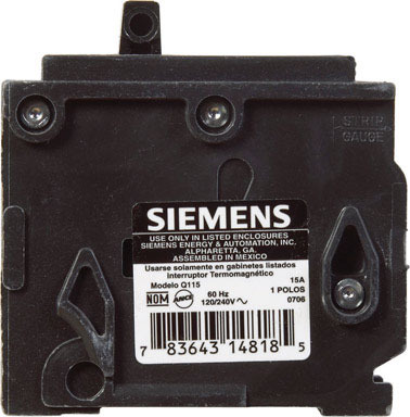 BRKR SIEMENS 1P 15A 1"