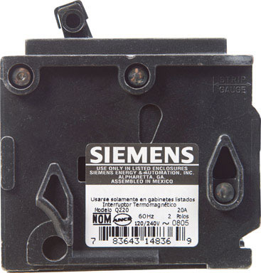 BRKR SIEMENS 2P 20A 2"