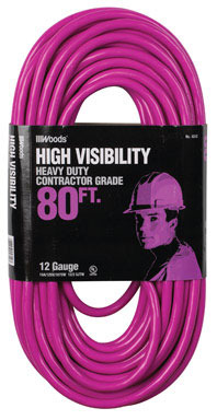 80' 12/3 EXT CORD FLUOR