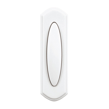 Oval Pshbtn Doorbell Wht