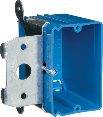 Outlet Box Rect Pvc Blue