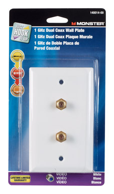 WALLPLATE COAX DUAL WHT