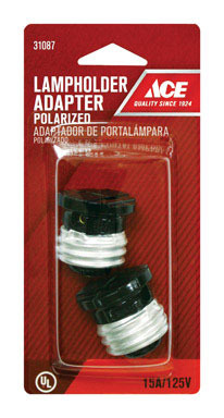 Adptr Sockt-plug Blk Pk2