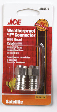 CONECTR RG6 QUAD 2PK