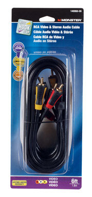 CABLE TRIPLE RCA 6' BLK