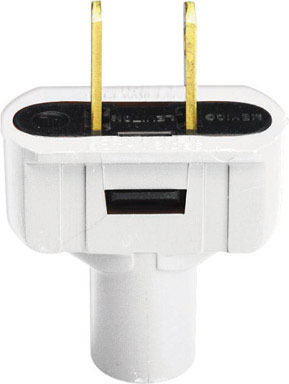 Short Flag Plug 15a Wht