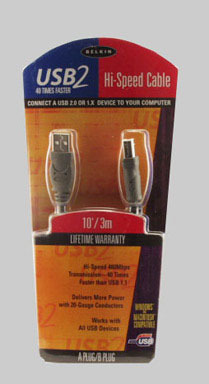 CABLE USB A-B 10'