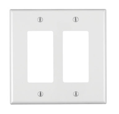 WALLPLAT2G GFCI DECOR WH