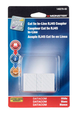 Coupler Cat5 In-line Wht