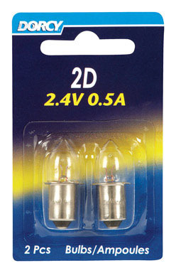 FLASHLIGHT BULB 2D PK2