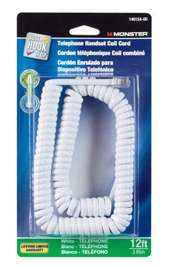 CORD HANDSET 12' WHITE