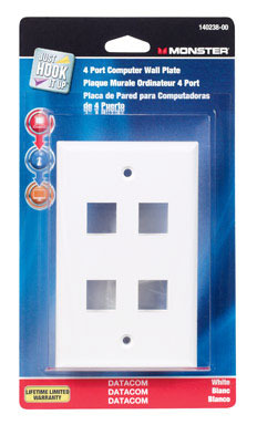 Wallplate 4-port White