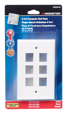 Wallplate 6-port White