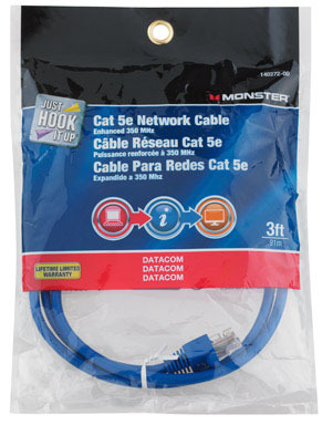 Cable Cat-5e 3' Blue