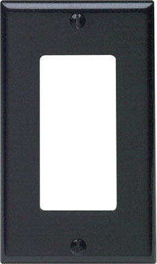 Wallplate Decora 1g Blk