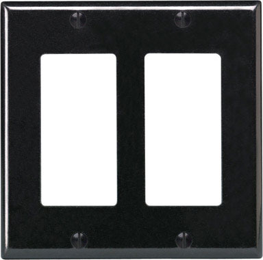 Wall Plate Decora 2g Blk