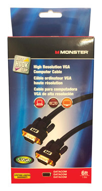 CABLE HI-RES VGA 6' BLK