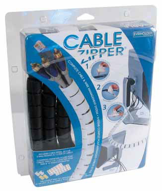 CABLE ZIPPER LARGE BLACK