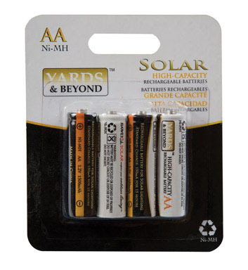 BATTERY F/SOLAR HC AA4PK