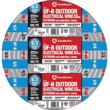 WIRE 6-3 CU UF 125'