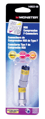 CONNECTOR RG6 F 2PK