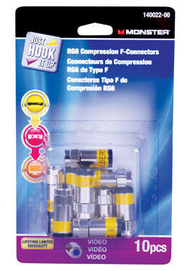 CONNECTOR RG6 F 10PK