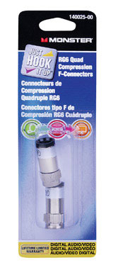 CONNECTOR RG6 QUAD 2PK