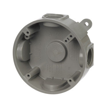 Outlet Box Rnd Plstc 5h