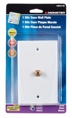 WALLPLATE COAX WHT